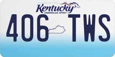 KY license plate 406TWS