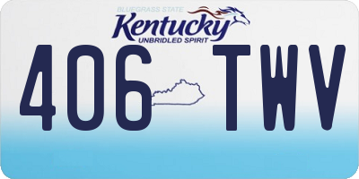 KY license plate 406TWV
