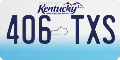 KY license plate 406TXS