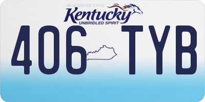 KY license plate 406TYB
