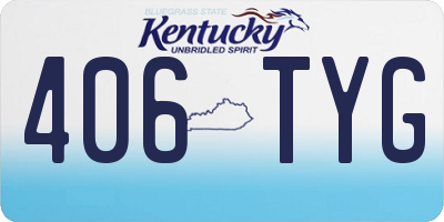 KY license plate 406TYG