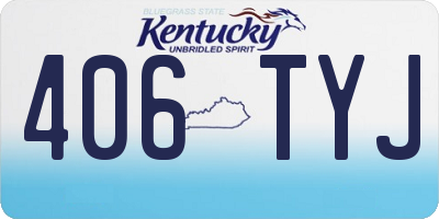 KY license plate 406TYJ