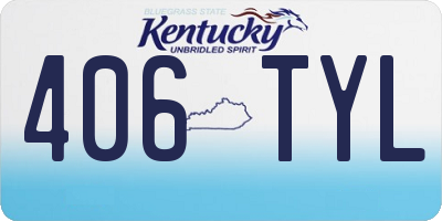 KY license plate 406TYL