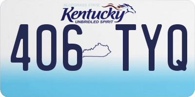 KY license plate 406TYQ