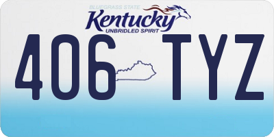 KY license plate 406TYZ