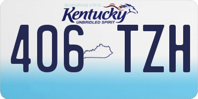 KY license plate 406TZH