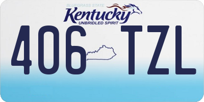 KY license plate 406TZL