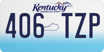 KY license plate 406TZP