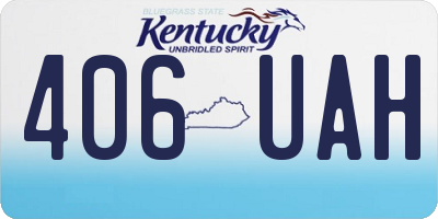 KY license plate 406UAH