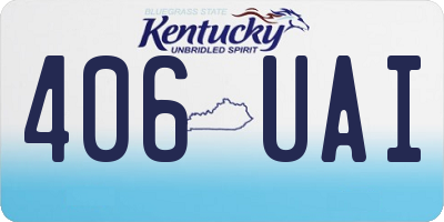 KY license plate 406UAI