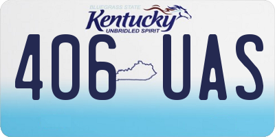 KY license plate 406UAS