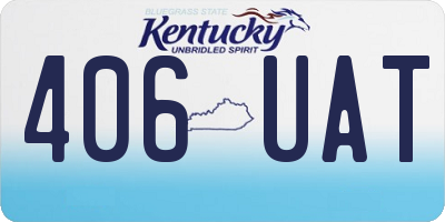 KY license plate 406UAT