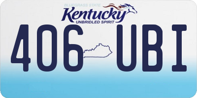 KY license plate 406UBI