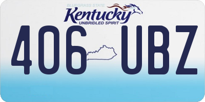 KY license plate 406UBZ