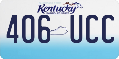 KY license plate 406UCC