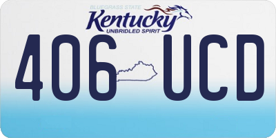 KY license plate 406UCD