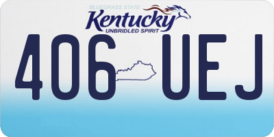 KY license plate 406UEJ