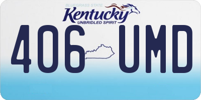 KY license plate 406UMD