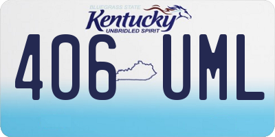KY license plate 406UML