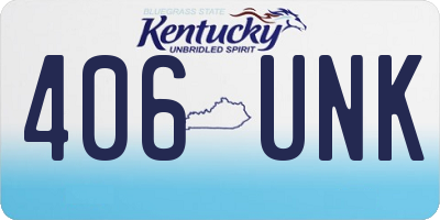 KY license plate 406UNK