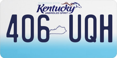 KY license plate 406UQH