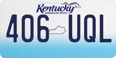 KY license plate 406UQL