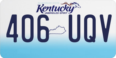 KY license plate 406UQV