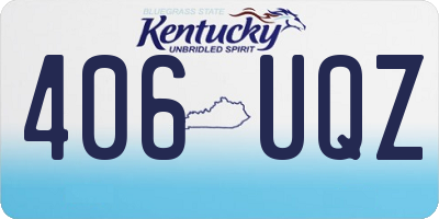 KY license plate 406UQZ