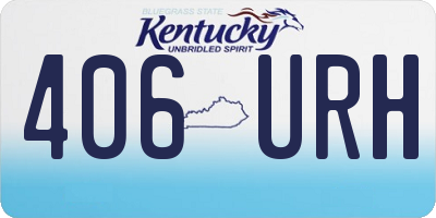 KY license plate 406URH