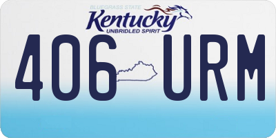 KY license plate 406URM