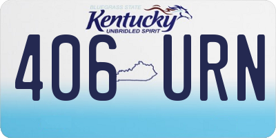 KY license plate 406URN