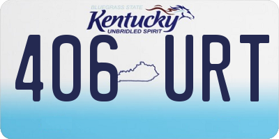 KY license plate 406URT