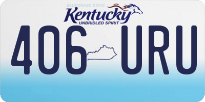 KY license plate 406URU