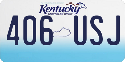 KY license plate 406USJ
