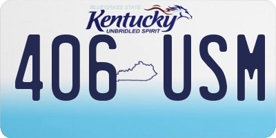 KY license plate 406USM