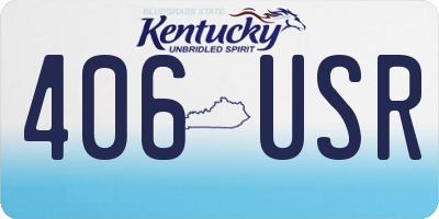 KY license plate 406USR