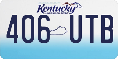 KY license plate 406UTB
