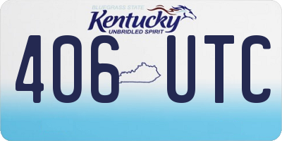 KY license plate 406UTC