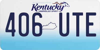 KY license plate 406UTE