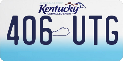 KY license plate 406UTG