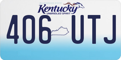 KY license plate 406UTJ