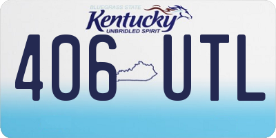 KY license plate 406UTL