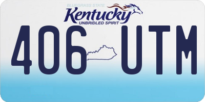 KY license plate 406UTM