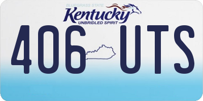 KY license plate 406UTS
