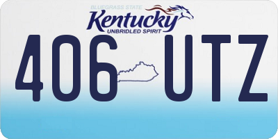 KY license plate 406UTZ