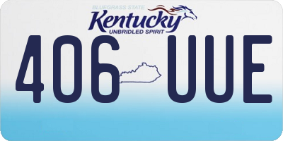 KY license plate 406UUE