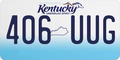 KY license plate 406UUG