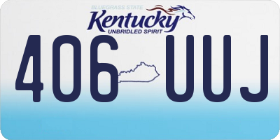 KY license plate 406UUJ