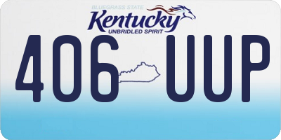 KY license plate 406UUP