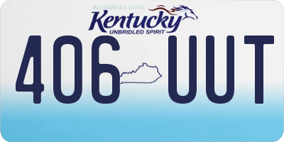 KY license plate 406UUT